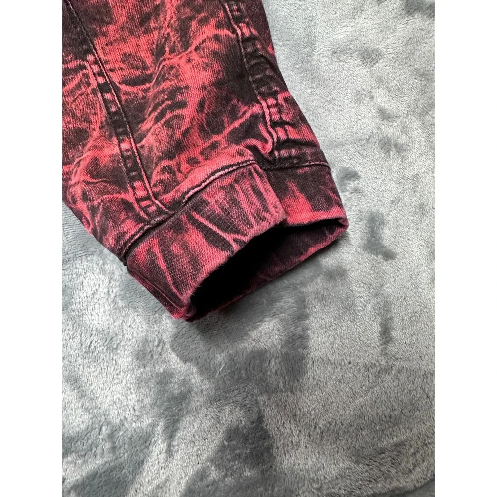 Jordan Craig Mens Slim Fit Acid Wash Jeans Red Black Drawstring 36x32 JJ211